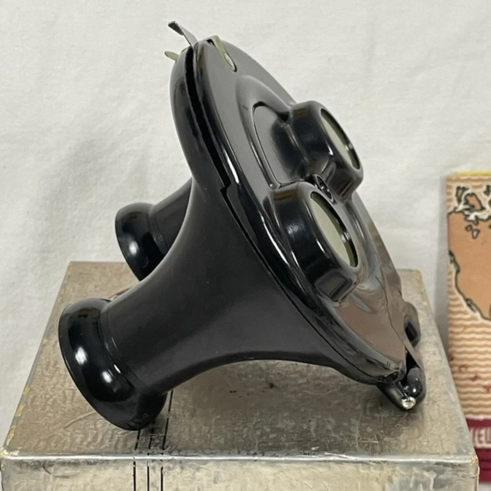 Vintage 1947 Sawyers Model B Round Black Bakelite View Master‎ in Box with Reels